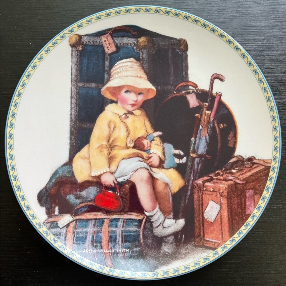 Vintage Art Plate "Ready and Waiting" by Jessie Willcox Smith.